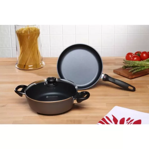 Swiss Diamond Classic Series Induction 3-Piece Cast Aluminum Nonstick Cookware Set in Gray