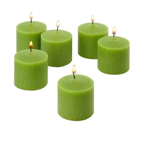 Light In The Dark 10 Hour Lime Green Unscented Votive Candles (Set of 12)