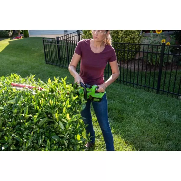 Greenworks 22 in. 24-Volt Battery Cordless Hedge Trimmer, Battery Not Included HT24B04