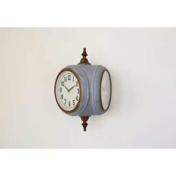 3R Studios Grey Double Sided Wall Clock