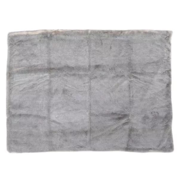 Noble House Toscana Timeless Grey Faux Fur Throw Blanket