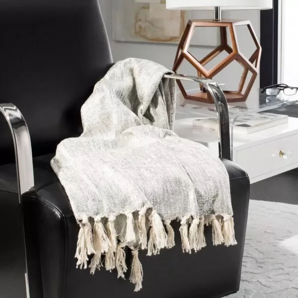 Safavieh Jacqui Grey/Silver Throw Blanket