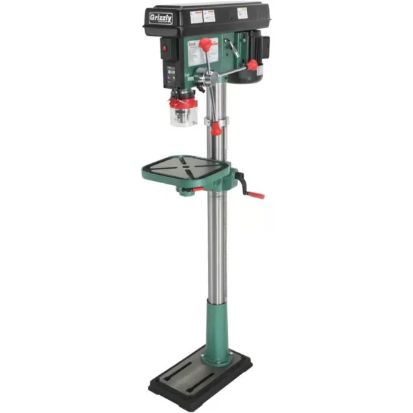 Grizzly Industrial Floor Drill Press with Laser and DRO