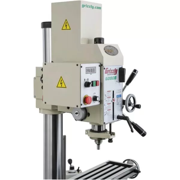 Grizzly Industrial Variable-Speed Gearhead Drill Press with Cross-Slide Table