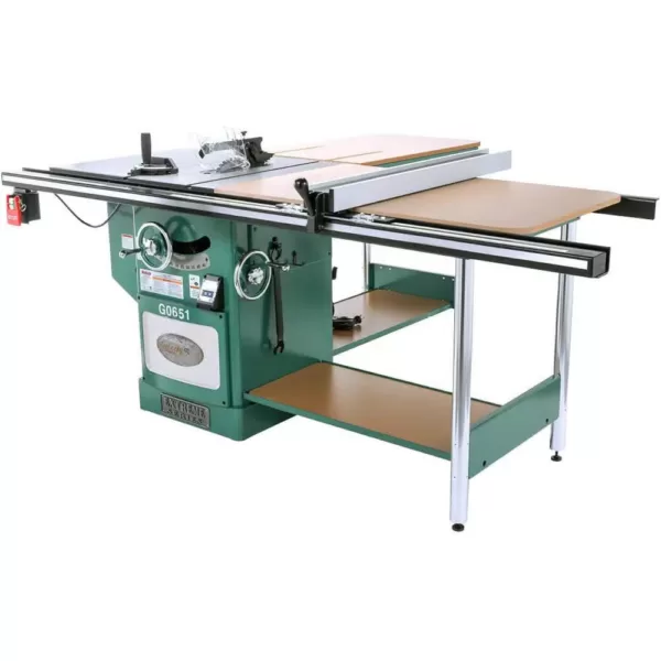 Grizzly Industrial 10 in. 3 HP 220-Volt Heavy-Duty Cabinet Table Saw with Ri-Volting Knife