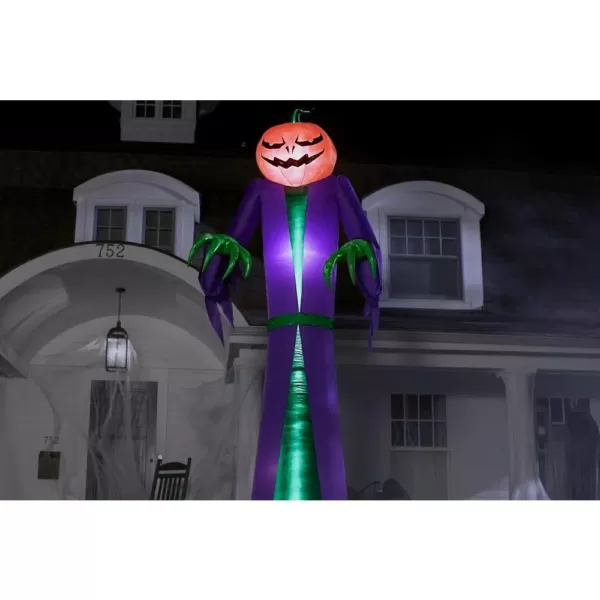 Gemmy 12 ft. H. Halloween Airblown Projection Inflatable Fire and Ice Jack O Reaper Halloween Inflatable