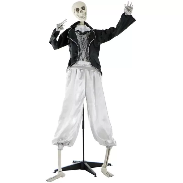 Haunted Hill Farm 5 ft. Animatronic Talking Skeleton Groom Halloween Prop