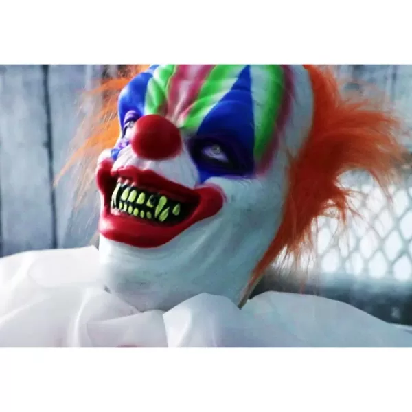 Haunted Hill Farm 5.5 ft. Animatronic Scary Talking Clown Halloween Prop