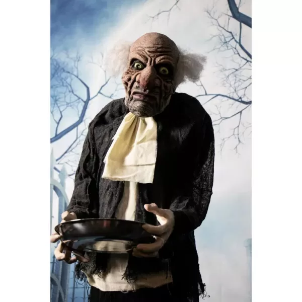 Haunted Hill Farm 5 ft. Animatronic Moaning Butler Halloween Prop