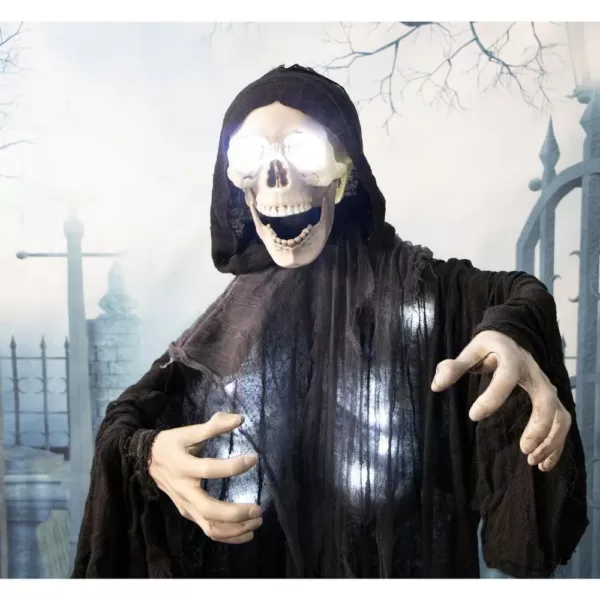 Haunted Hill Farm 5 ft. Animatronic Grim Reaper Halloween Prop