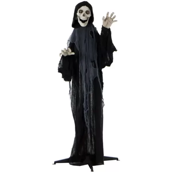 Haunted Hill Farm 5 ft. Animatronic Grim Reaper Halloween Prop