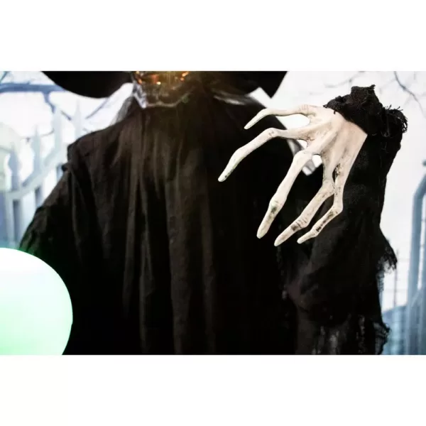 Haunted Hill Farm 7.5 ft. Phantom Witch with Multi-Color Crystal Ball Halloween Prop