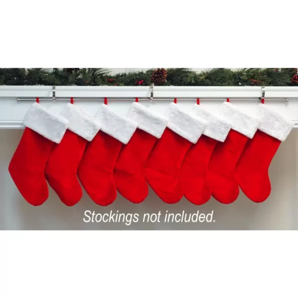 Haute Decor MantleClip Stocking Silver Rod Stocking Holder (4-Pack)