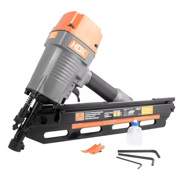 HDX 34° Corded Pneumatic Clipped Head Framing Nailer