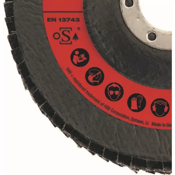 Hilti 5 in. x 7/8 in. Grit 60 Type 29 Flap Disc Universal Premium Pack (10-Piece)