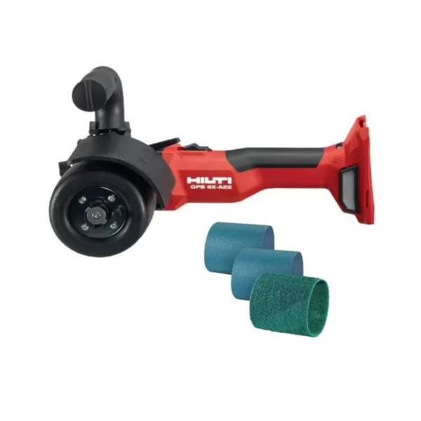 Hilti 22-Volt Lithium-Ion Cordless Brushless 4 in. Burnisher/Grinder and Abrasive Kit