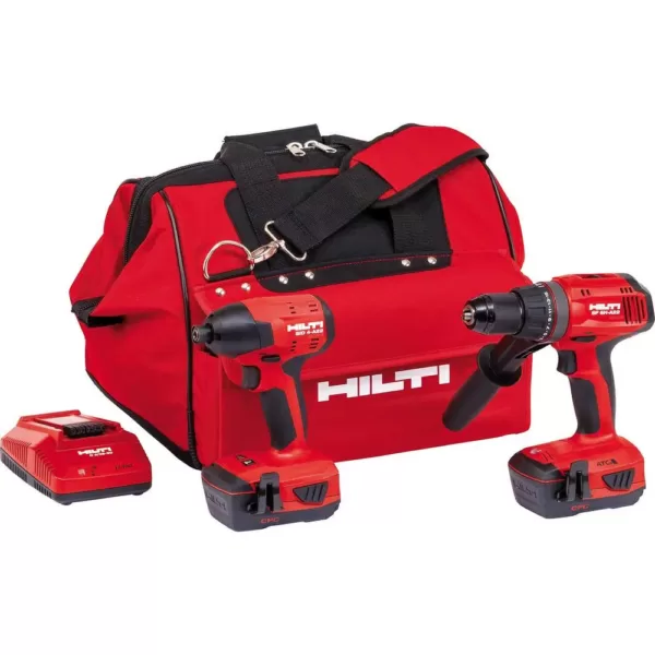 Hilti 22-Volt Lithium-Ion Keyless Chuck Cordless Hammer Drill Driver/Brushless Impact Driver Combo Kit (Batteries Included)