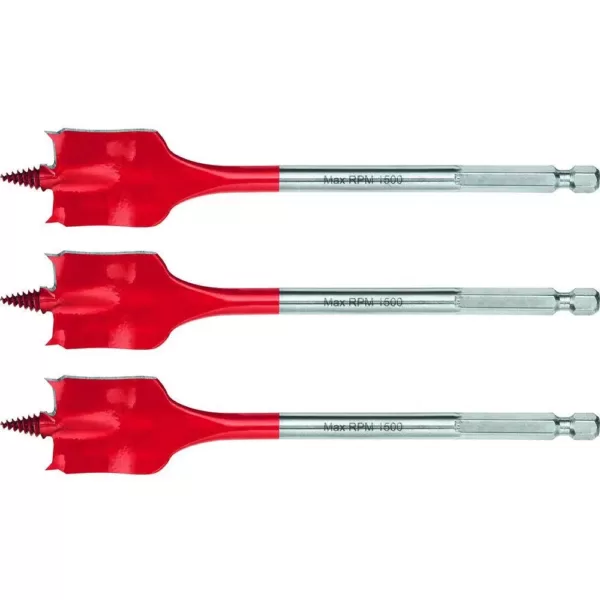 Hilti 7/8 in. x 6 in. High Speed Wood Spade Bits (3-Piece)