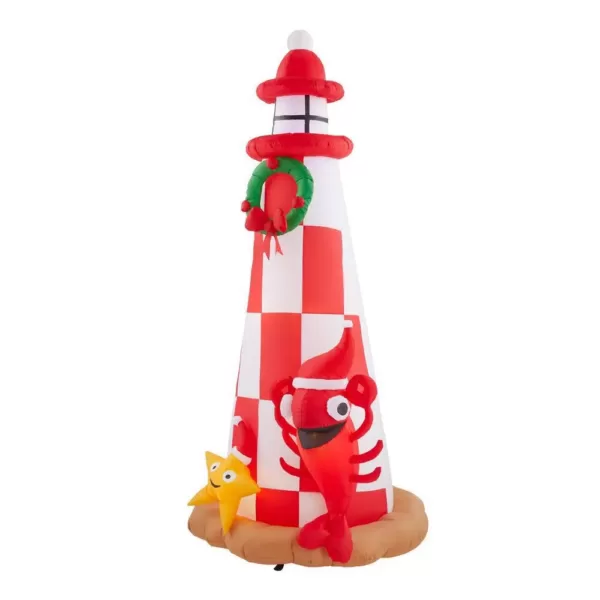 Home Accents Holiday 7.5 ft. Inflatable Lighthouse Scene