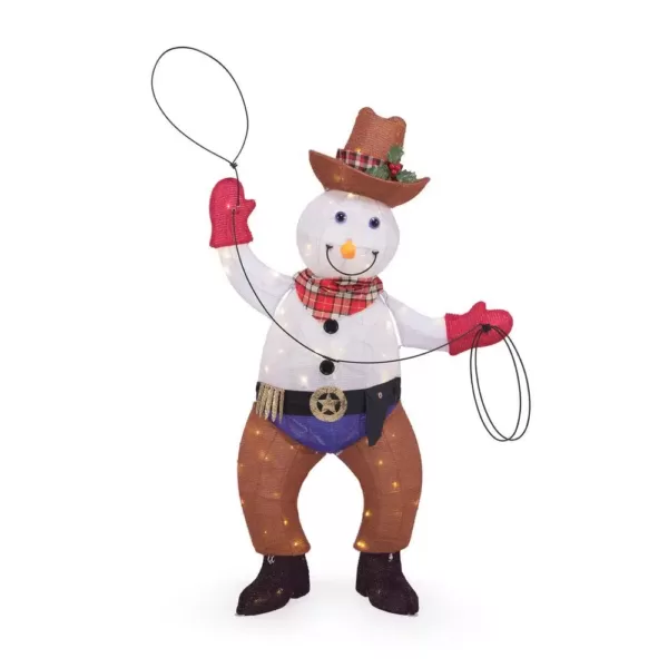 Home Accents Holiday 4 ft LED Cowboy Snowman