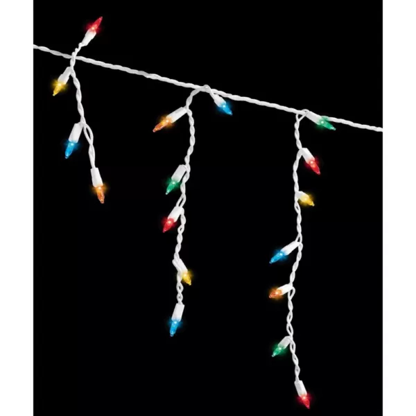 Home Accents Holiday Super Bright 300-Light Smooth Constant-On LED Mini Multi-Color Icicle Lights (Set of 4)