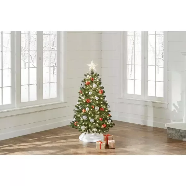 Home Accents Holiday 4.5 ft North Valley Spruce Artificial Christmas Tree with 200 White Mini Lights