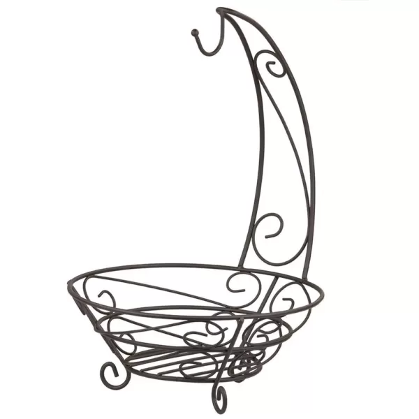 Home Basics Bronze Fruit Basket with Banana Tree