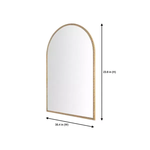 Home Decorators Collection Medium Arched Gold Antiqued Classic Accent Mirror (35 in. H x 24 in. W)