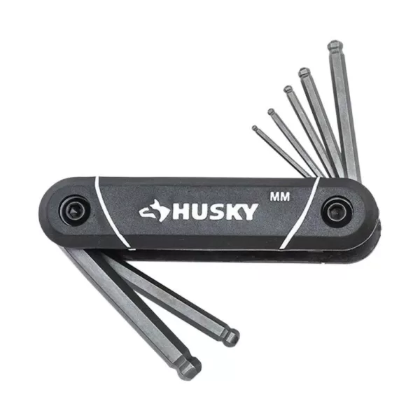 Husky SAE/MM Folding Ball-End Hex Key Set (17-Piece)