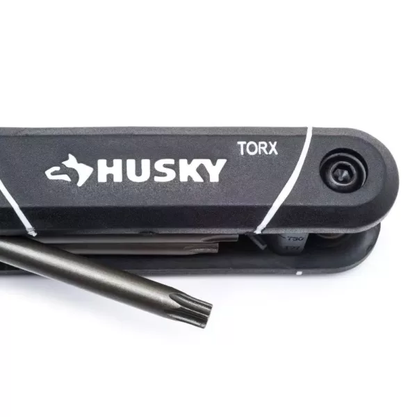 Husky SAE/Metric Folding Hex Key Set With Bonus Torx Set (3-Piece)