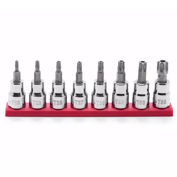 Husky 3/8 in. Drive Tamper Proof Torx Bit Socket Set (8-Piece)