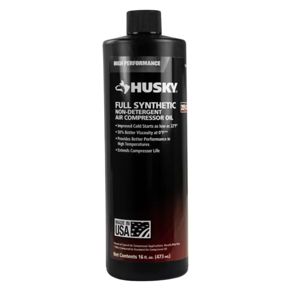 Husky 16 oz. 100% Full Synthetic Compressor Oil