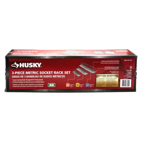 Husky Metric Socket Rack Set (3-Piece)