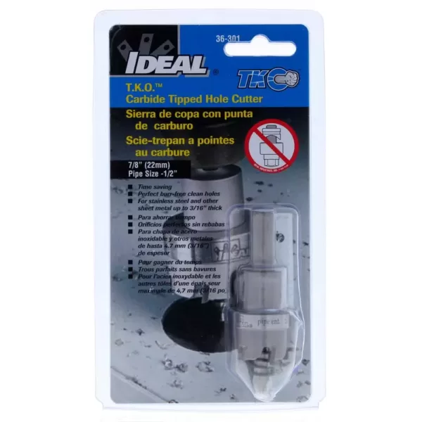 Ideal TKO 7/8 in. Carbide-Tipped Hole Cutter