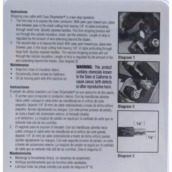 Ideal Stripmaster Coaxial Cable Stripper, RG-6