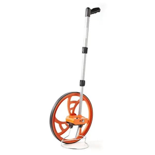 Keson 15-1/2 in. Measuring Wheel with Telescoping Handle and Pistol Grip - Measures in Feet and 10ths (5 Digit Counter)