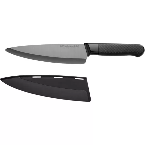 KitchenAid 4-Piece Ceramic Cutlery Set in Stone in Black