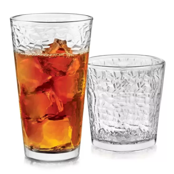 Libbey Frost 16-Piece Clear Glass Drinkware Set