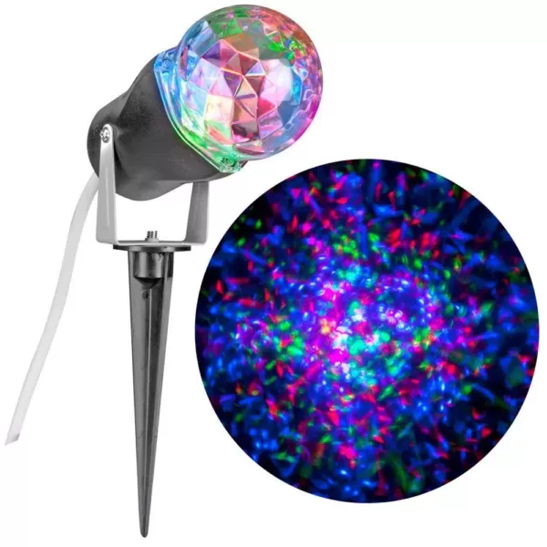 LightShow 10 in. Red Green Blue Projection Kaleidoscope Spotlight Stake