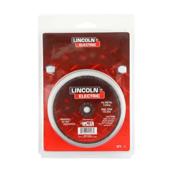 Lincoln Electric 4-1/2 in. x 1/16 in. Red 7/8 in. Arbor Cut-Off Wheel