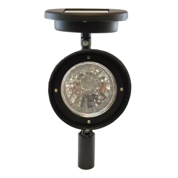 LUMABASE Solar Powered Black Spotlights (Set of 2)