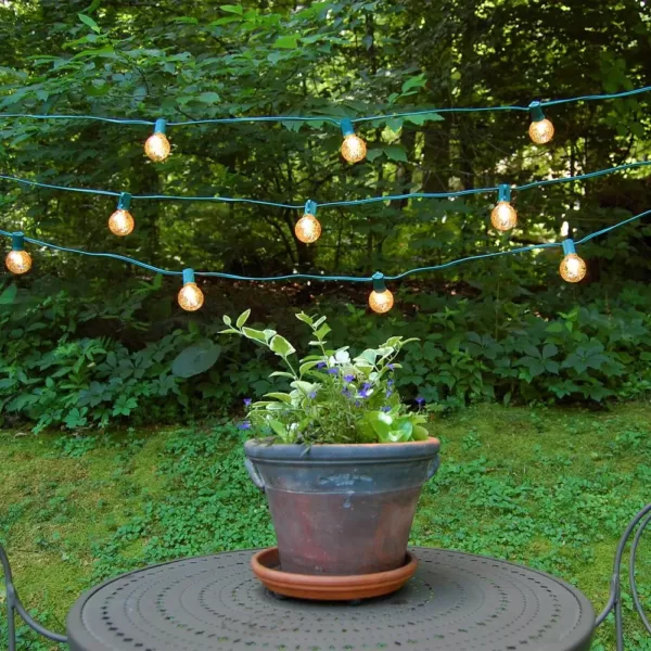 LUMABASE 25 ft. 25-Light Gold Mercury Globe String Lights