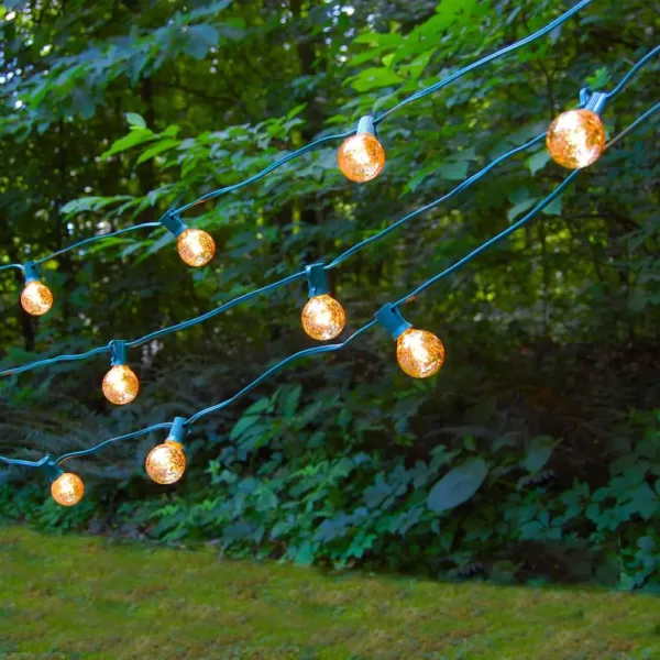 LUMABASE 25 ft. 25-Light Gold Mercury Globe String Lights