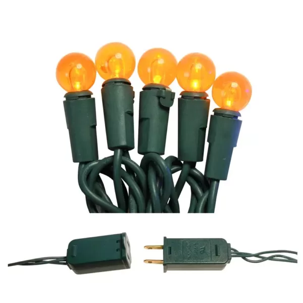 LUMABASE 70-Light LED Orange Plastic Globe Electric String Light