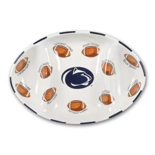 Magnolia Lane Penn State Ceramic Football Tailgating Platter