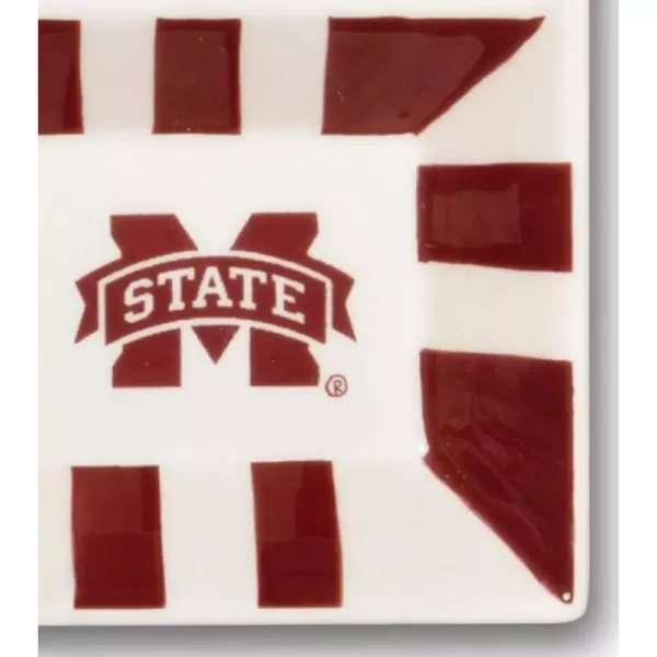 Magnolia Lane Mississippi State Ceramic 4 Section Tailgating Serving Platter