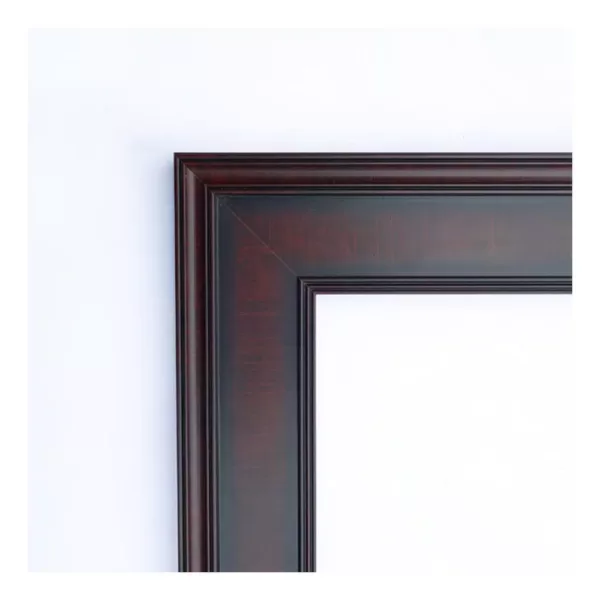 Amanti Art Annatto 41 in. W x 29 in. H Framed Rectangular Beveled Edge Bathroom Vanity Mirror in Mahogany