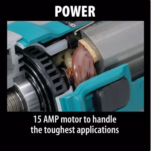 Makita 15 Amp 7 in. Corded Angle Grinder with Grinding wheel, Side handle and Wheel Guard