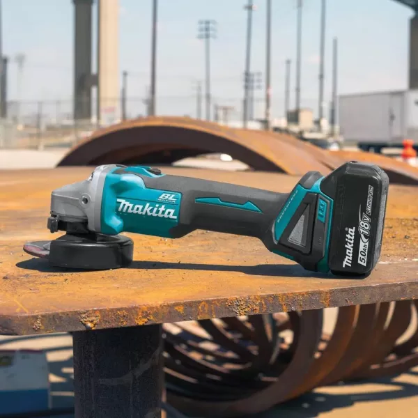 Makita 18-Volt  5.0Ah LXT Lithium-Ion Brushless Cordless 4-1/2 / 5 in. Cut-Off/Angle Grinder Kit