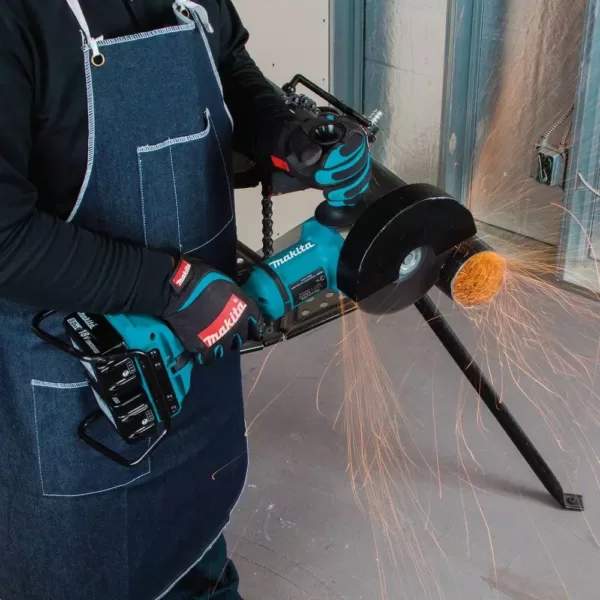 Makita 18V X2 LXT Brushless Cordless 7 in. Angle Grinder Kit 5.0Ah w/Bonus 7 in. Dust Extraction Shroud, 7 in. Diamond Wheel